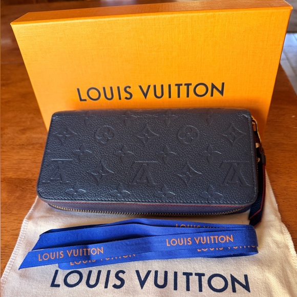 Louis Vuitton Handbags - Louis Vuitton Zippy Wallet – Navy Blue Empreinte Leather (Full Set)